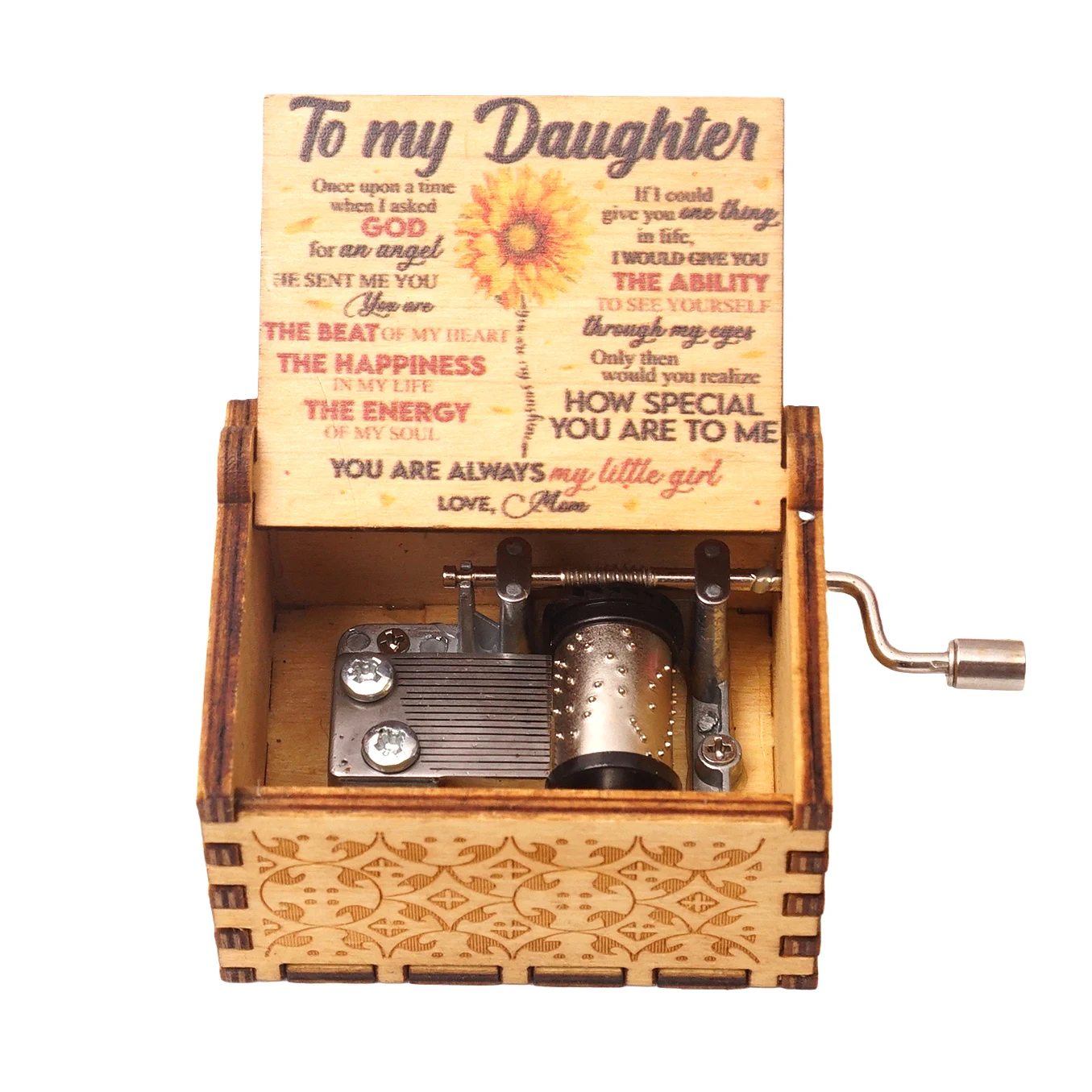 

Новая музыкальная шкатулка с ручным заводом, you are my sun/темы песни \ Love Dad, Love Mom, Love дочь, Love Woman \ Рождественский подарок на день рождения
