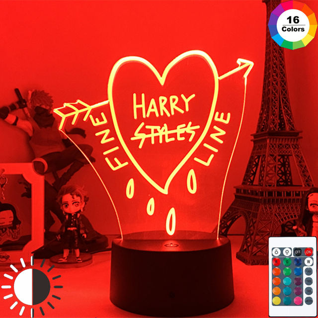 16 COLOR WITH REMOTE FINE LINE HARRY STYLES 3D LED LAMP