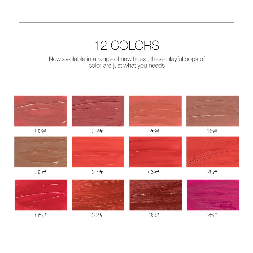 MENOW Sexy Makeup 12 Colors Lip Gloss Matt Highlighter Brighten Moisturizer Waterproof Cosmetic MENOW Sexy Makeup 12 Colors Lip Gloss Matt Highlighter Brighten Moisturizer Waterproof Cosmetic