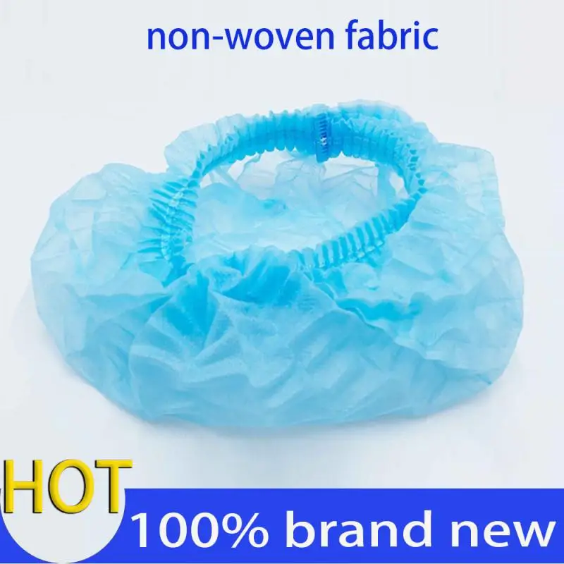 Hot Sale 100pcs/lot Disposable Shower Caps Hat Women Men Blue White