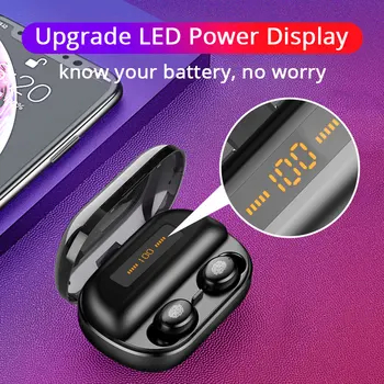 

Earbuds TWS Wireless Bluetooth 5.0 Earphone With 4000mah Power Bank Charged Waterproof Sport Headset For Phone Travel Headphones
