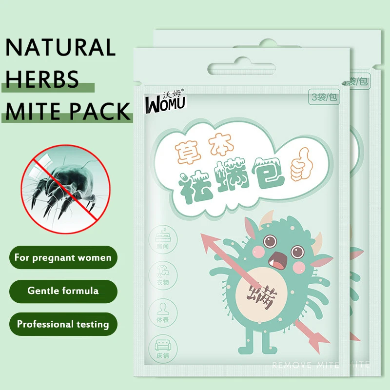 5pcs de hierbas naturales eliminar los ácaros bolsa antibacteriano Mite asesino paquete Anti-ÁCAROS Anti ácaro los ácaros del polvo matar chinches de cama de eliminación de polvo
