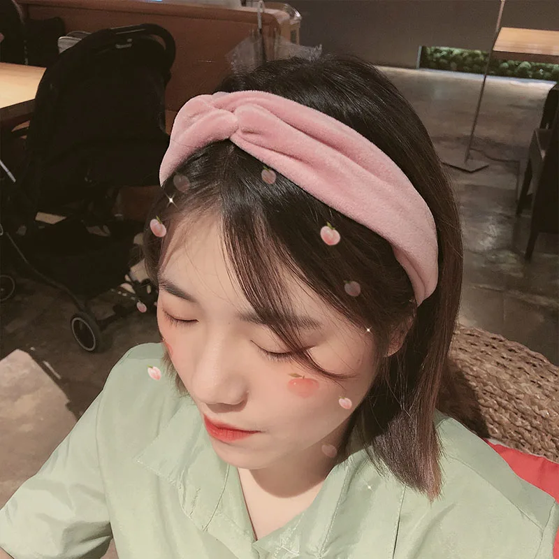 

New Winter Plush Cotton Cross Knot Soft Warm Headband For Women Hair Holder Hairbands Hair Band Turban Fashion Hair Accessories