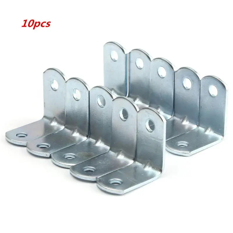 

50X50mm 10PCS Stainless Steel Corner Brace Joint Right Angle Bracket Furniture Hardware Metal Corner Brackets