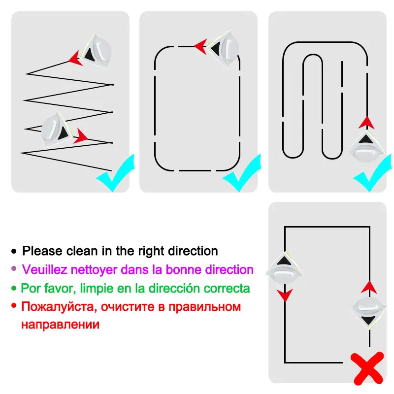 Magnetic Glass Brush Double Side Glass Cleaning Brush For Window Cleaning Household Cleaning Tool Magnetic Window Cleaner Brush images - 6