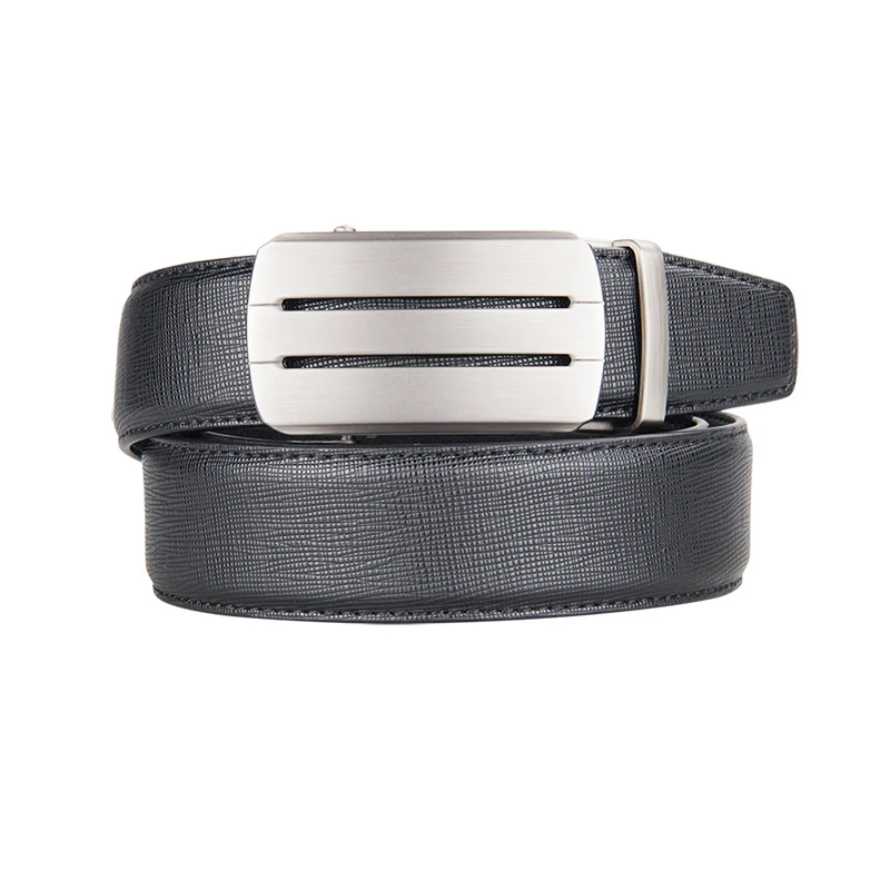 

High Quality Cowhide genuine Leather Belt For Men 3.5cm width Mens Automatic Buckle Brand Luxury Black mens belts