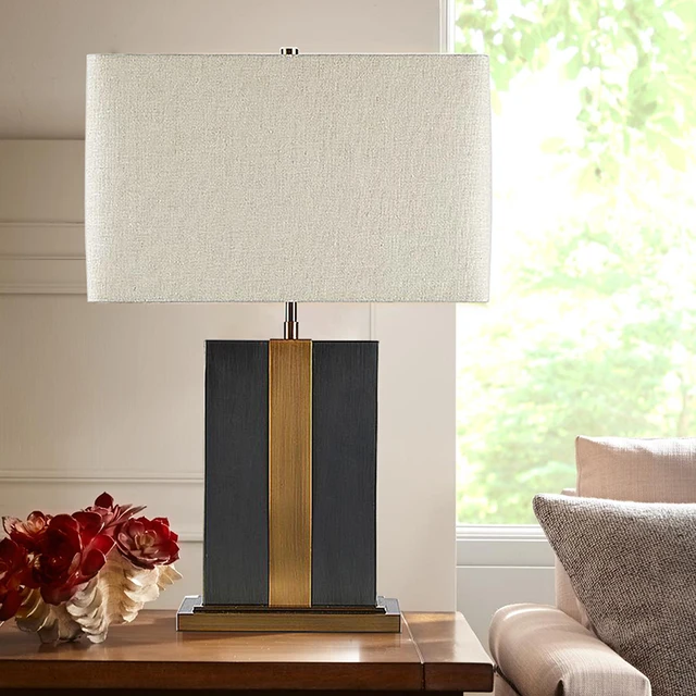 Modern minimalist style rectangular marble decorative table lamp 2