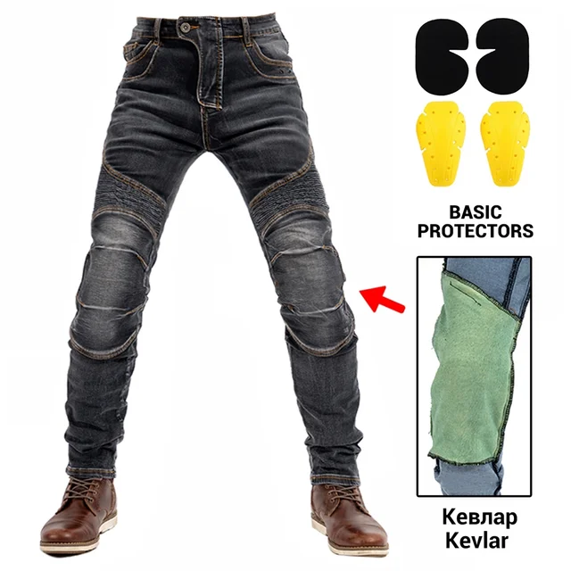 Motorcycle Pants Moto Protection Motocross Jeans Rodilleras Moto Jeans Men Motorcycle Motocross Pants Four Seasons Breathable NZ03 Black 1 YE