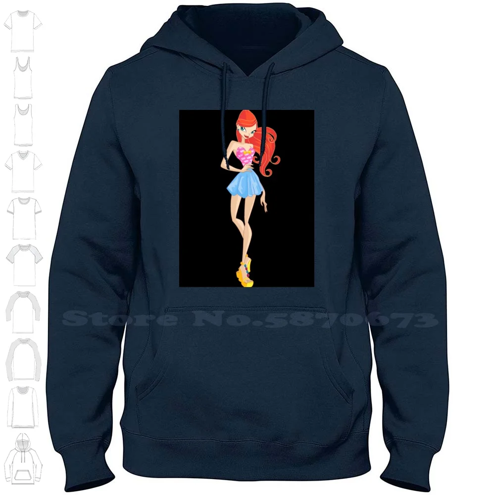 Bloom-Streetwear Sport Felpa Con Cappuccio Bloom Cartoon Magic Winx Comic