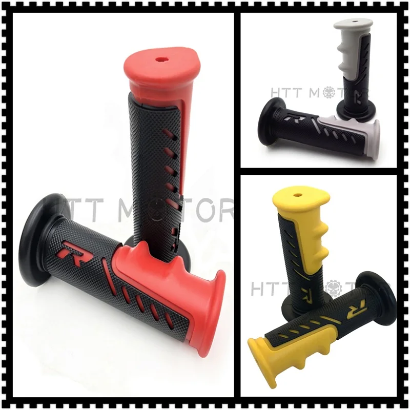 Aftermarket free shipping motorcycle parts 7/8&quot 22mm Red &quotR&quot Engraved Hand Grips For YAMAHA 600R R1 ATV QUAD JET SKI GRAY YELL |