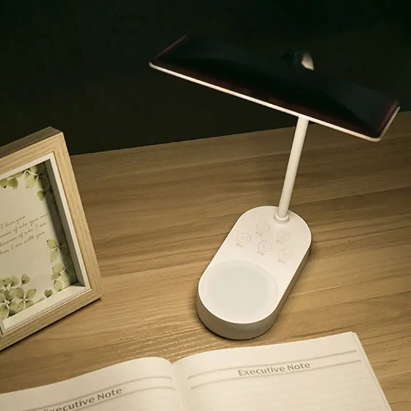 USB Перезаряжаемый двойной светодиодный Настольный светильник, настольный светильник с сенсорным выключателем, несколько режимов, работающий от батареи, освещение для спальни