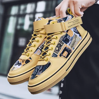 

New high-top couple canvas shoes high-top parent-child shoes family couples or couples must Chaussures de famille ou de couple