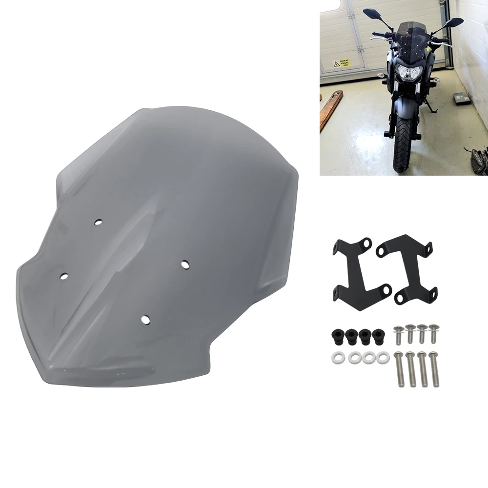 

For Yamaha MT07 2018 2019 Motorcycle Windscreen Windshield Deflector MT 07 FZ 07 FZ07 Shield Screen With Bracket