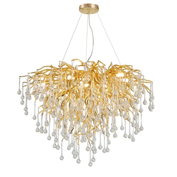 

Modern LED Crystal Chandeliers Gold Luxury Chandelier Lighting Kitchen Dining Living Room Bedroom Hanging Lamp Lustre