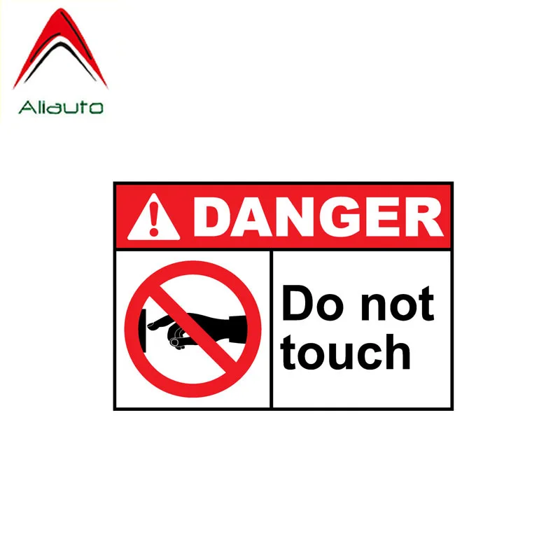 

Aliauto Warning Car Sticker DANGER DO NOT TOUCH Decal Accessories PVC for Prius Priora Suzuki Mazda Cx 5 Gti Vw Golf 5,12cm*8cm