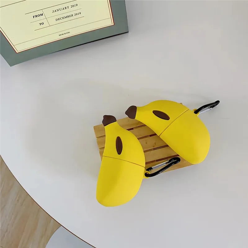 

For AirPod 2 Case 3D Fruit Banana Cartoon Soft Silicone Wireless Earphone Cases For Apple Airpods Case Cute Cover Funda