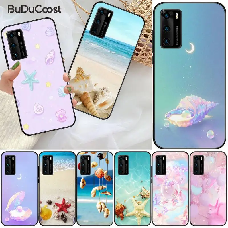 

Jomy Shell Pearl Bling Cute Phone Case For Huawei P9 10 20 30 40 P Smart 20lite 2019 P30 lite Pro P9 lite 2017