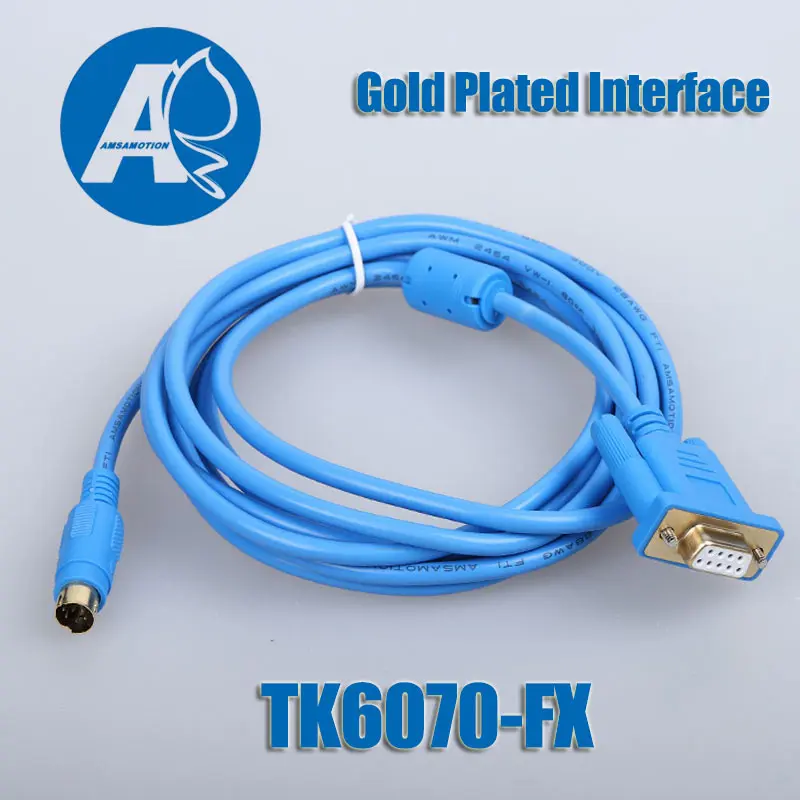 Gold Plated Version TK6070-FX для Weinview TK6070 сенсорный экран Подключение Mitsubishi FX серии PLC кабель TK6070IH/IK/IP-FX Кабель для программирования - Цвет: Gold Plated Version