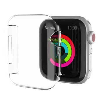 

Suitable for Apple Watch Iwatch4/5 dai Full Screen Protective Case IWatch New Style Transparent PC All Edges Included Hard Case