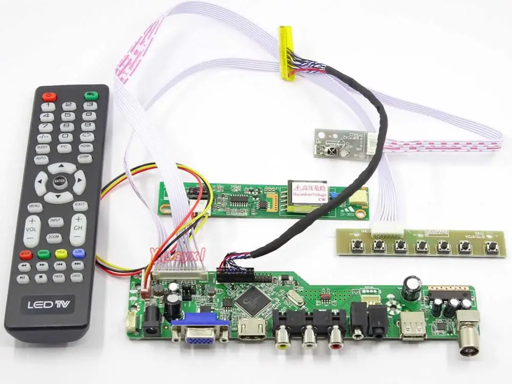 Yqwsyxl Kit for LTN154W1-L01 TV+HDMI+VGA+AV+USB LCD LED screen Controller Driver Board | Компьютеры и офис
