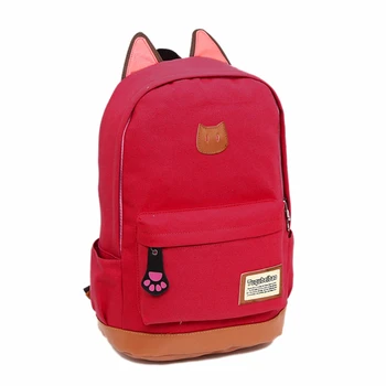

Fashion super sweet cat ear design middle school style ladies lady girls backpack for school camping trip laptop multifunction b