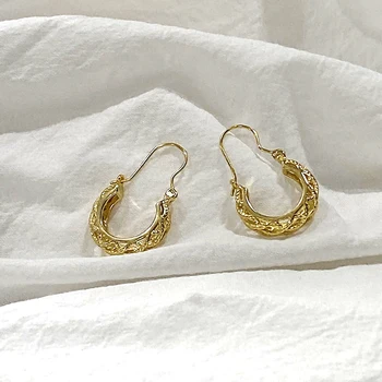 

Retro winding lines 925 Silver Drop Earrings Boho Jewelry Korean Earrings Minimalism Brincos Pendientes Charm Earrings for Women