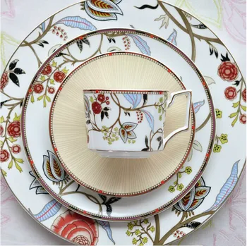 

Servies Europese Bone China Westerse Gerecht Steak Plaat Afternoon Tea Dessert Koffie Kop En Schotel