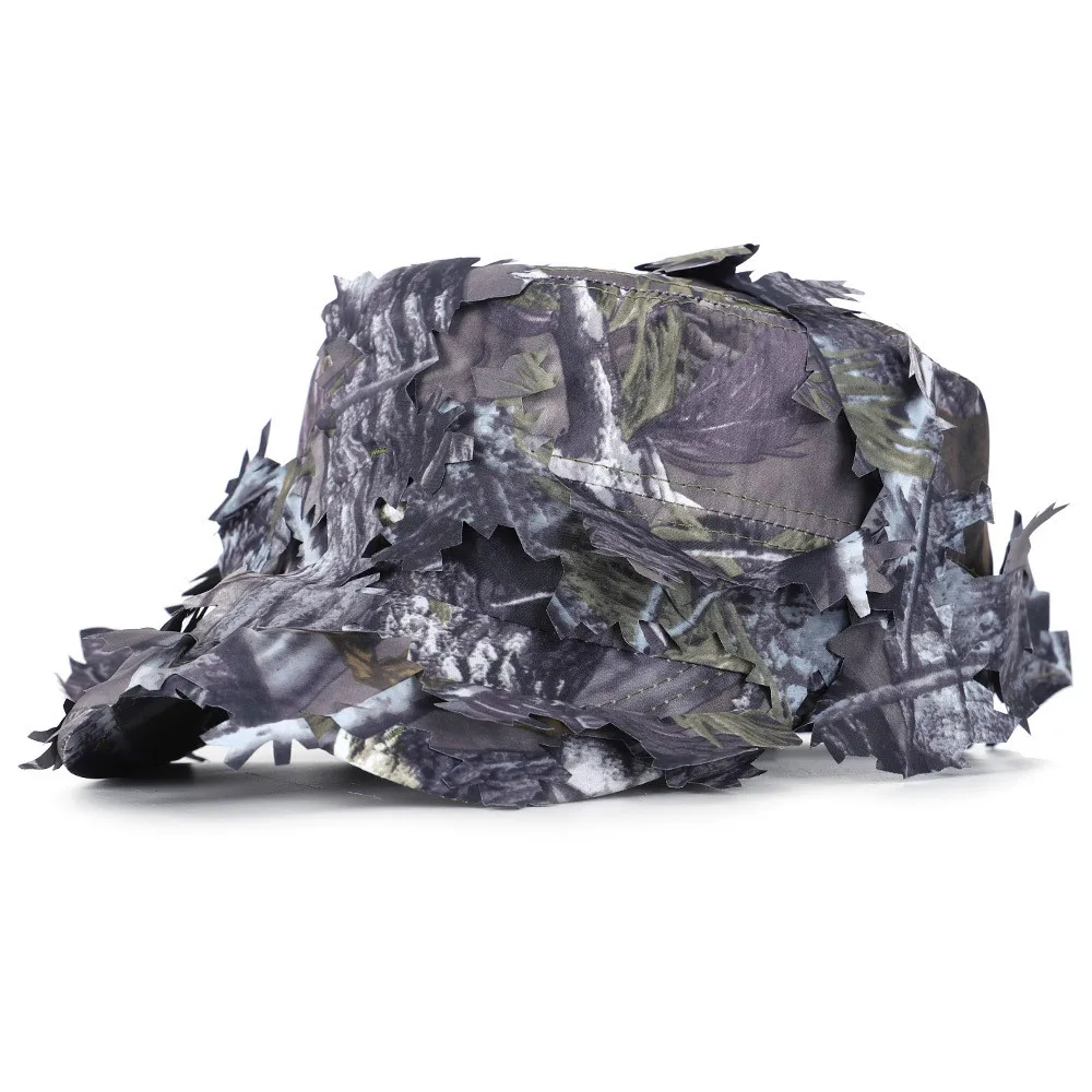 

Spring New Model Sun Protection Jungle Desert Leaves Camouflage Stick Flat Top Sunbonnet Outdoor Sports Fishing Quick Dry Hat