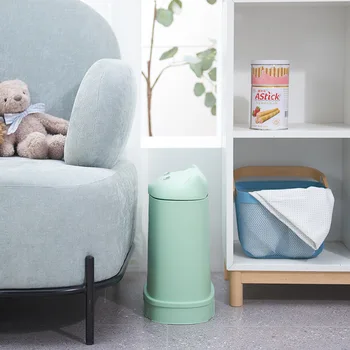 

New Cute Kid Trash Bin Kitchen Wet Dry Garbage Sorted Waste Bin Mini Barrel Double Thickened Seat Recycle Bin Kitchen Dustbin