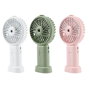 

Spray Cooling Fan Desktop Humidifier 3 Gear Wind Adjustment USB Handheld Mini for Household Fan Cooling Accessories