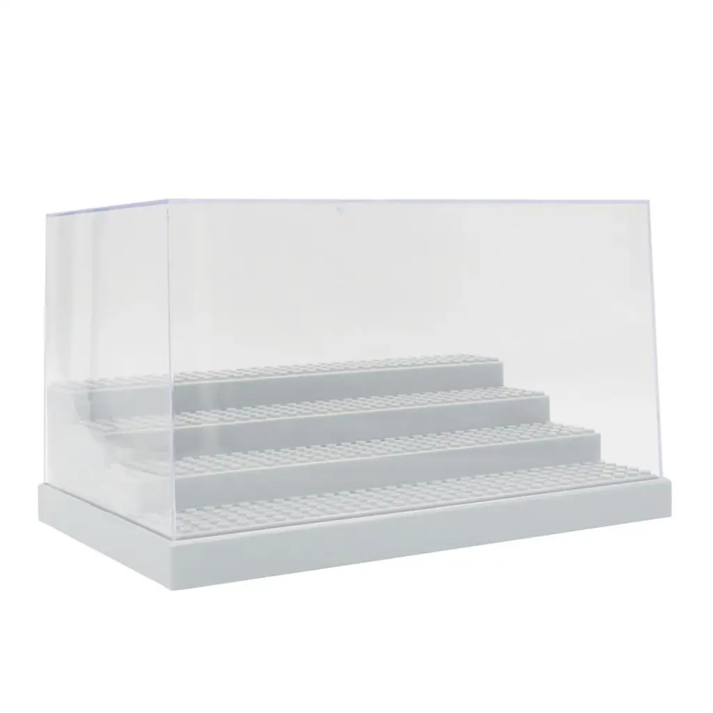 Large Transparent 4 Step Acrylic Dustproof Display Case Storage Box 25x17x14.5cm fit Animal Model Figures Comic Heros