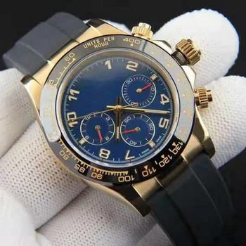 

luxury watches men 39mm AAA DAY TONA automatic sweeping watch No battery Rubber strap small dials work wristwatch Y29