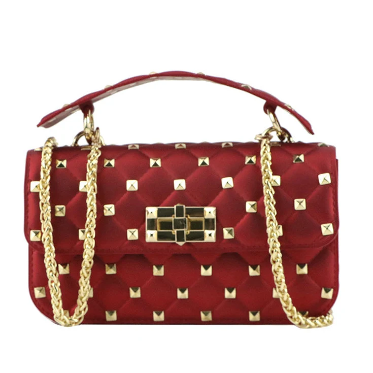 

Famous Brand Chain Crossbody Bags For Women Designer Handbags 2018 Fashion High Quality PVC Jelly Bags Lady Rivet Bolsa Feminina