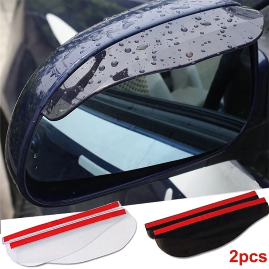 2Pc Universal Car Rearview Mirror Rain Eyebrow Auto Car Rear View Side Rain Shield Snow Guard Sun Visor Shade Protector