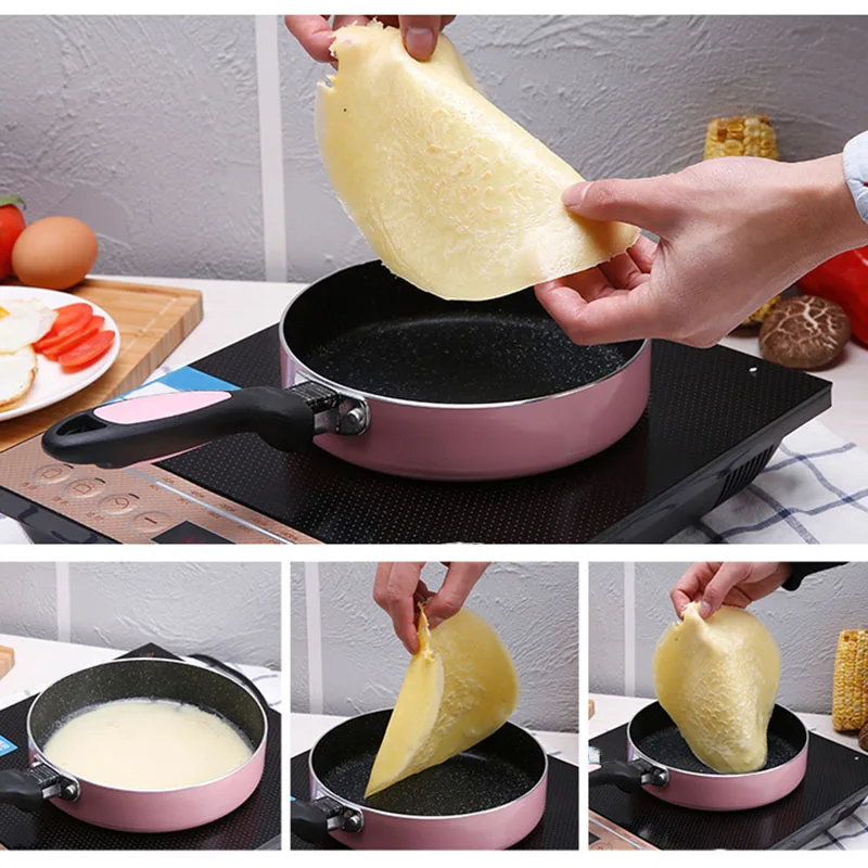 18CM Nonstick Pan Non-Stick Cookware Frying Pan Saucepan Small Fried Eggs Pot General Use for Gas and Induction Cooker