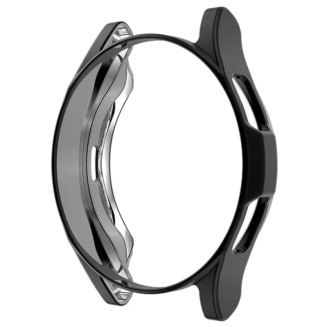 Case for Samsung Galaxy Watch 4 Classic,Silicone Shock-Proof and Protector Cover for Galaxy Watch4 46MM 42MM (2021) Black