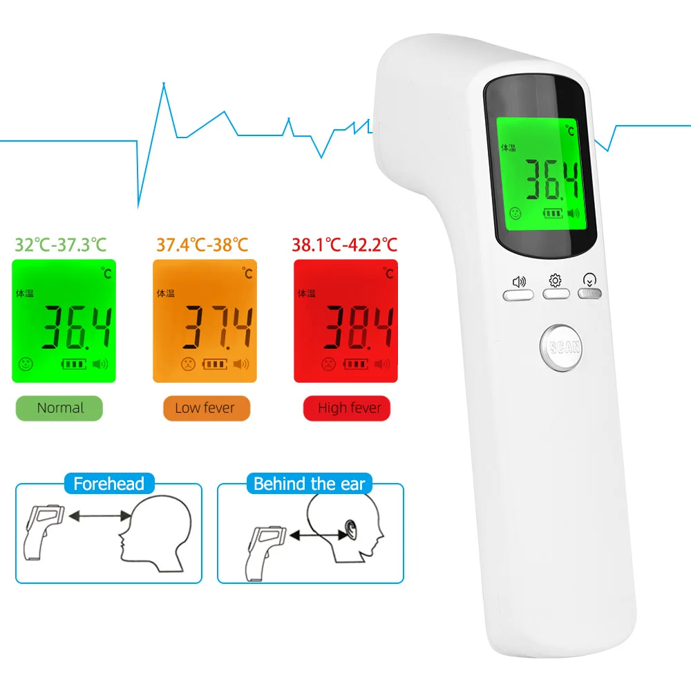 

Digital Temperatur Thermometer IR Infrared Thermometer Non-contact Forehead Body Surface Temperature instruments for Adult Baby