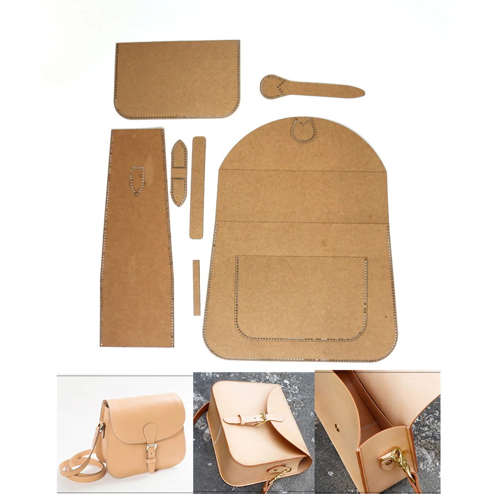 Шаблон крафт-бумаги DIY кожаный шаблон для шитья Сумки 7 шт./компл. готовой размер 28x20x10cm