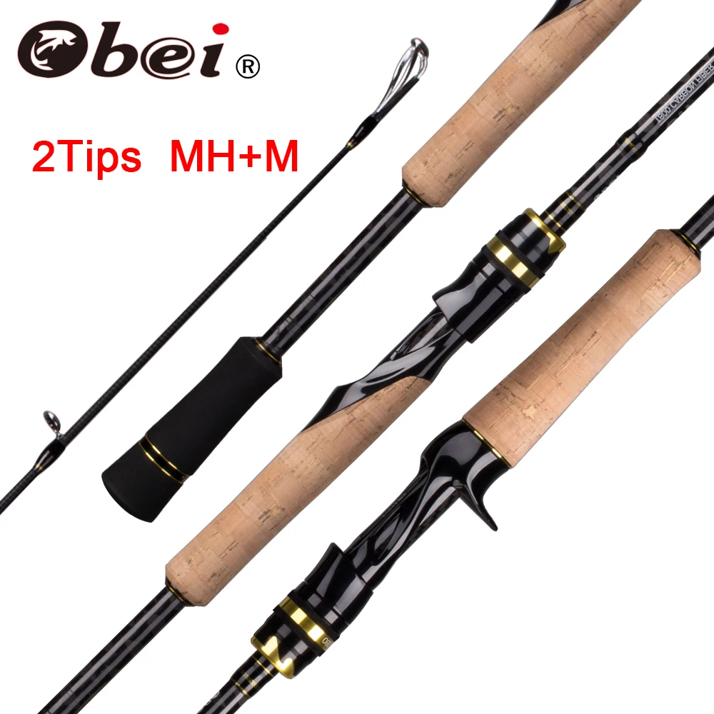 

Obei casting spinning fishing rod 2.1 2.4m M/MH travel street bait 2tips fast rod vara de pesca 13-39g fishing rod