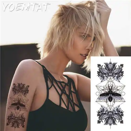 Dragon Wolf Tiger Animal Waterproof Temporary Tattoo Sticker Man Arm Leg Tato Body Art Fake Tatto Water Transfer Tatoo Women 21-XQB004