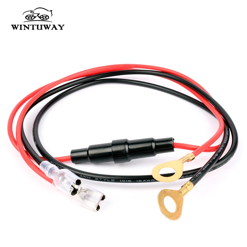

55cm Wiring Harness Dual Link Cable Motorcycle Boat Car Cigarette Lighter Socket USB Charger Adapter Plug Connection Cord Lead
