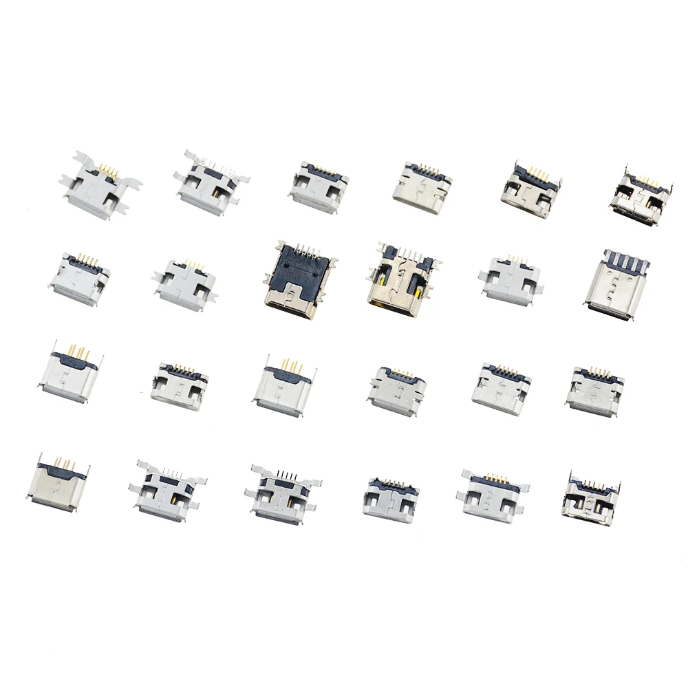 240 шт./кор. 24 моделей каждый 10 шт потребительских упаковок для микро муфтовый стыковочный USB коннектор Usb разъем Женский для MP 3 4 5 Другое аксессуаров для мобильных телефонов