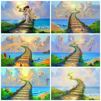 

HUACAN 5D Diamond Painting Bridge Landscape Home Decoration Full Drill Square Embroidery Handcraft Art Kit Lover Gift