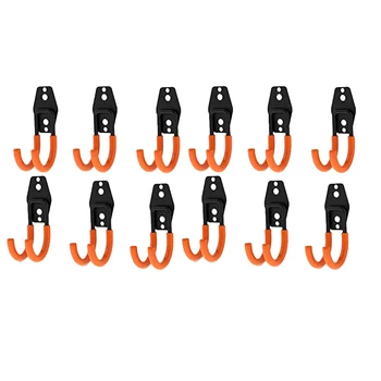 

12 Pack Garage Storage Utility Hooks Organizer, Heavy Duty Wall Mount Tool Holder for Organizing Tools,Ladders