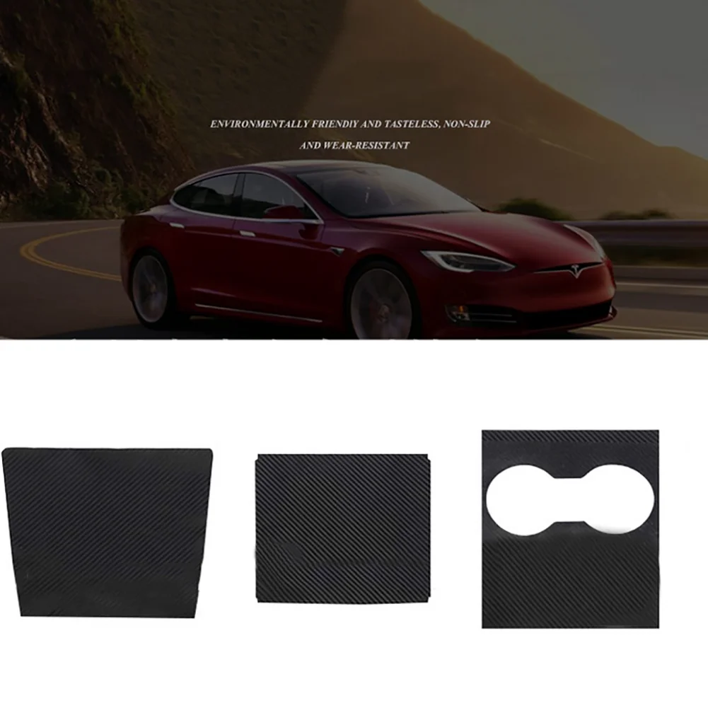 Центральная консоль wrap Kit Carbon Firber стикер протектор для Tesla модель 3-матовый черный