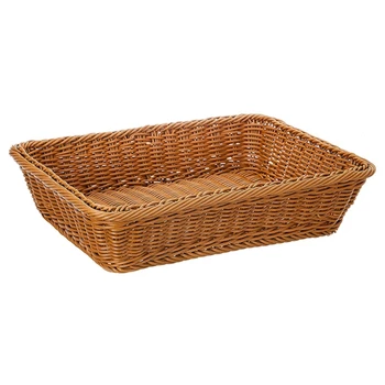 

Sundries storage basket for food fruit and cosmetic storage woven tray household rattan bread basket Storage basket