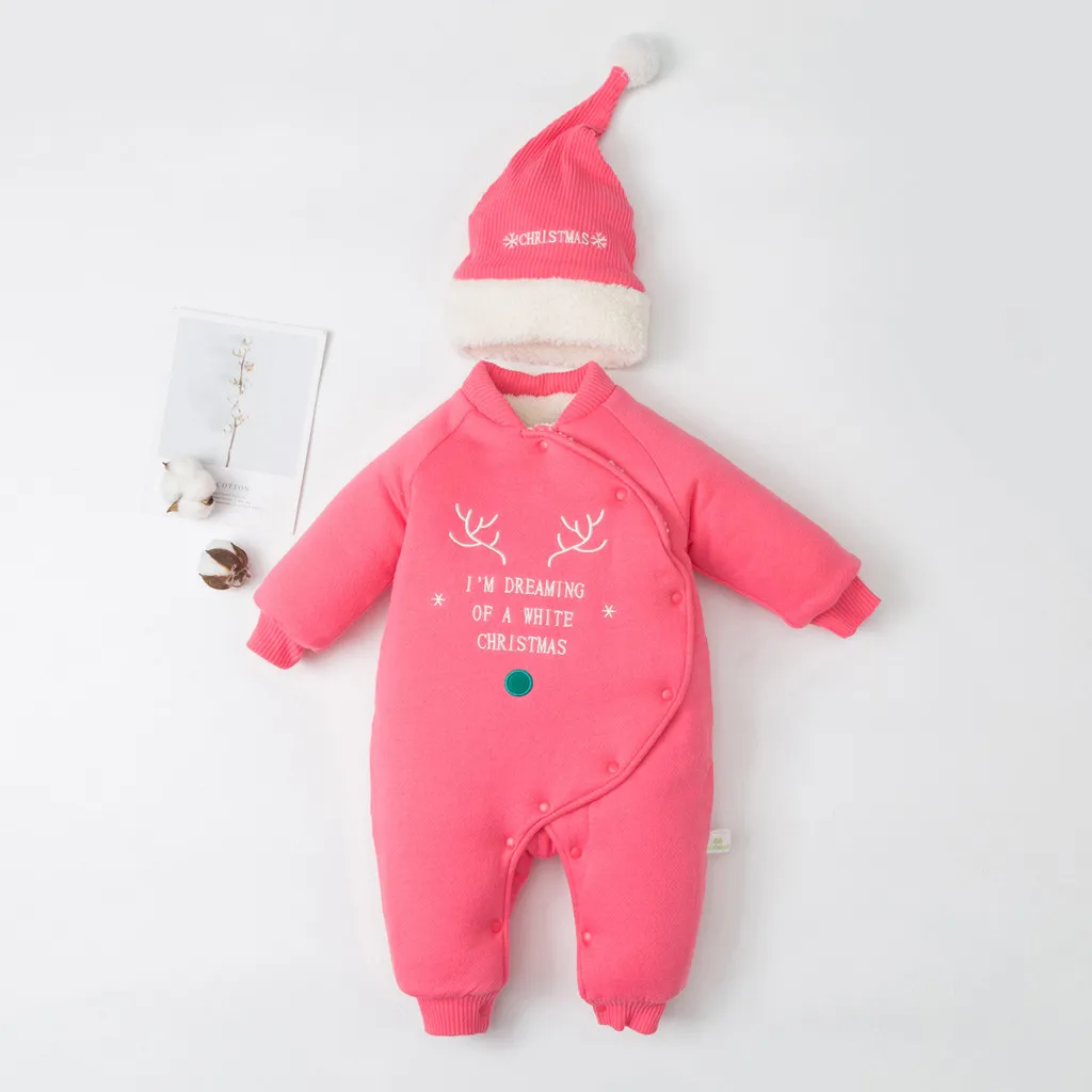 ARLONEET/Рождественский комбинезон для новорожденных; одежда для маленьких мальчиков и девочек; хлопок; Детский комбинезон с длинными рукавами для девочек; зимняя одежда для новорожденных