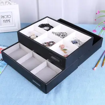 

New 6 Slots Bracelet Box Earrings Necklace Ring Pins Brooch Ornaments Cosmetic Boutique Storage Organizer Jewelry Display Tray