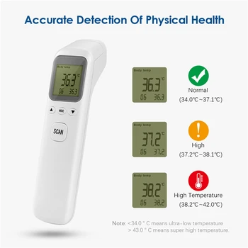

Forehead Thermometer Infrared Digital LCD Screen Thermometer for Measuring Body Temperature of Non-contact Adult Forehead Ear