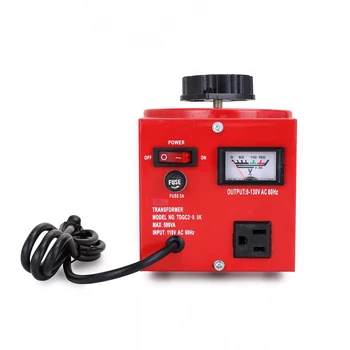 

TOGC2-0.5K 500VA Output 0-130V 60Hz Single Phase Manual Regulator 110V Input Digital Display Variac Contact Voltage Regulator